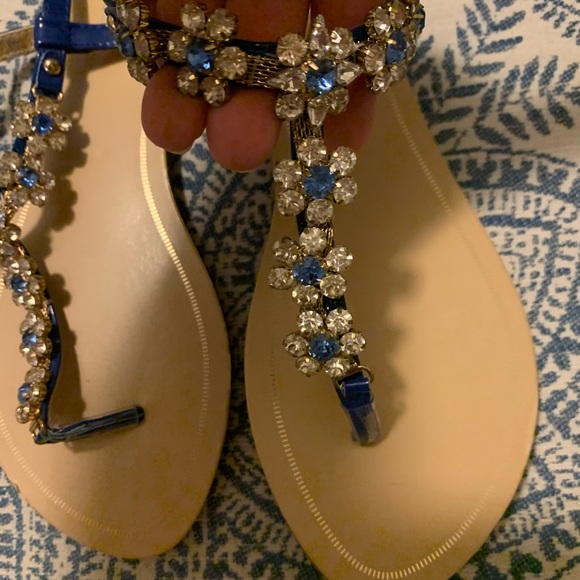 Blue Daisy crystal sandals - Picture 2 of 5